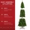 Best Choice Products Pre-Lit Pencil Christmas Tree Pre-Decorated Holiday Accent w/ Base